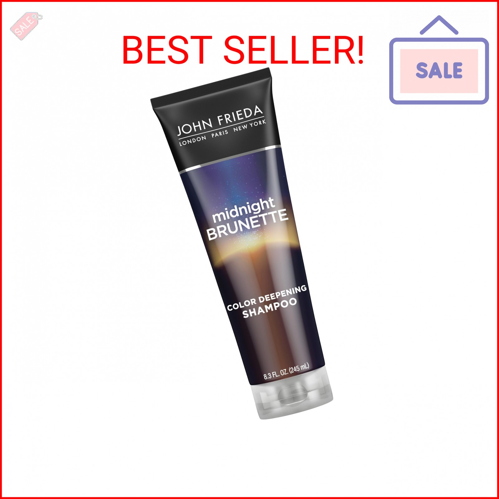 John Frieda Midnight Brunette Shampoo, Color Deepening Shampoo to Enhance and Re