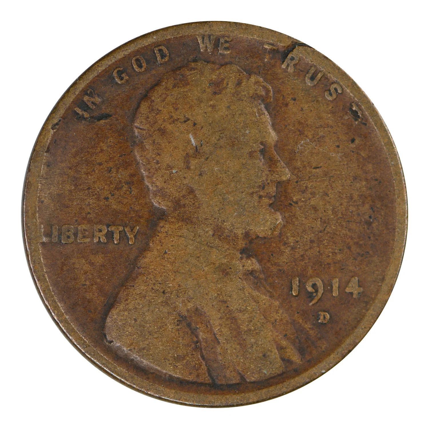 1914-D Lincoln Wheat Cent Good Condition