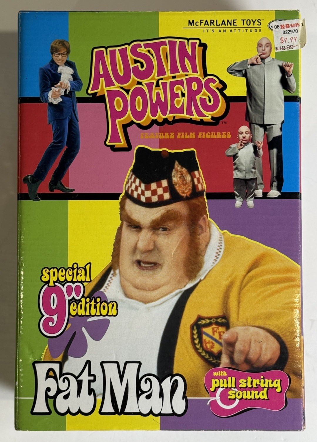 McFarlane Austin Powers Fat Man 9 Inch Special Edition Sealed Pull String