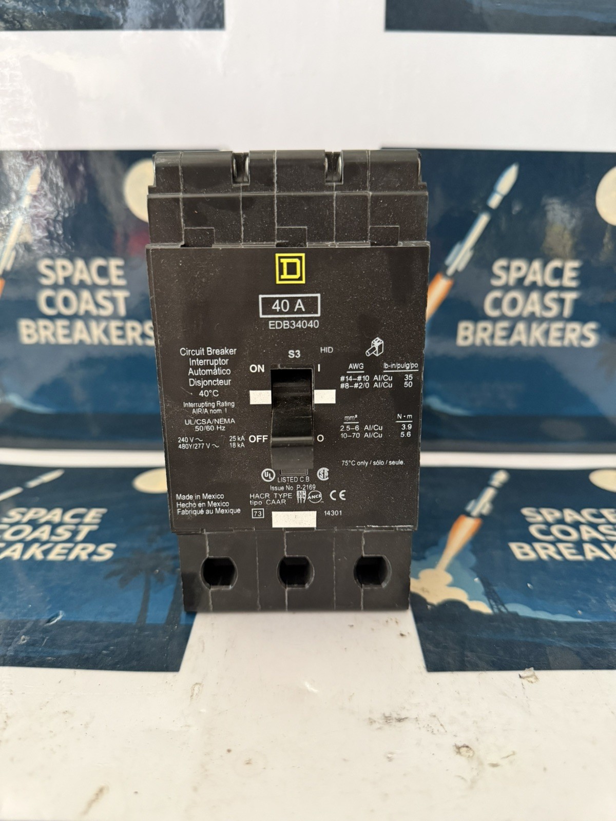 *NEW* Square D EDB34040 Circuit Breaker