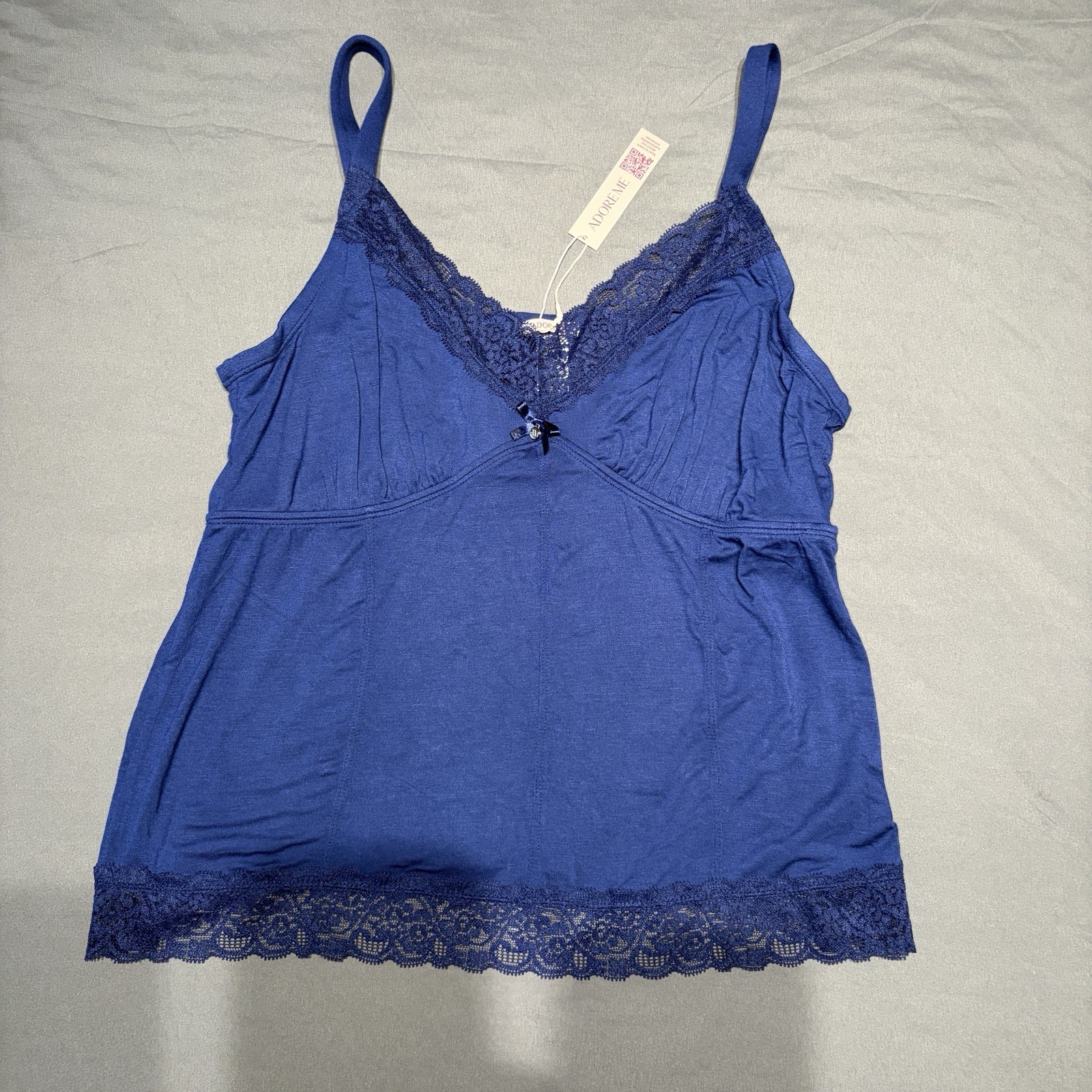 New AdoreMe Lace Trim Camisole Top Women’s Size 1X Blue