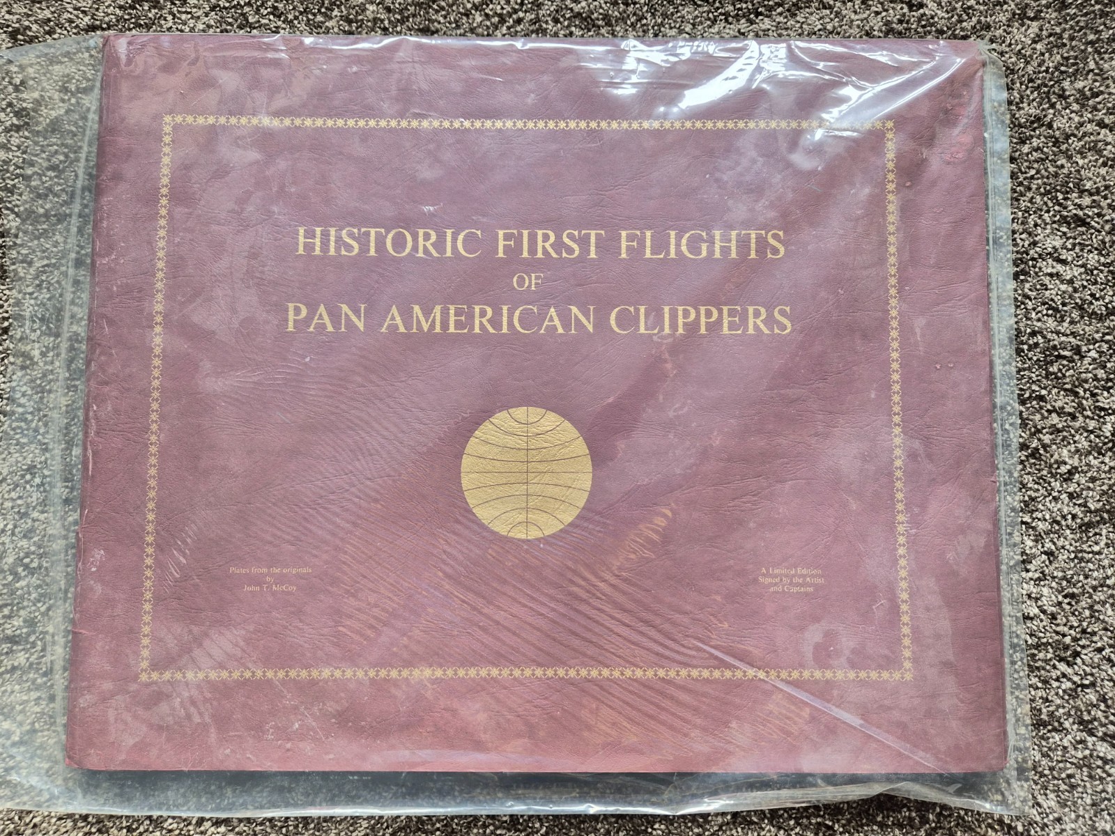 Rare 1963 Pan Am Historic First Flights Portfolio 10-Plates DUAL SIGNED Lindberg