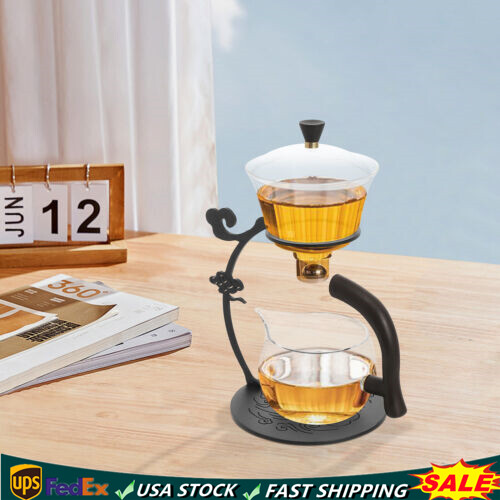 Modern Glass Tea Set Semi-Automatic Drip Pot for Tea Coffee �C Lazy Kungfu