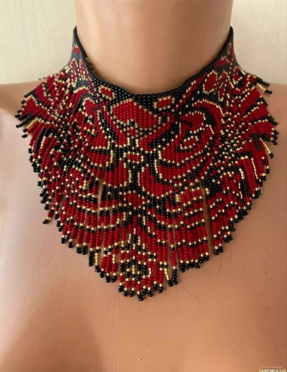 Handmade Boho Seed Beaded Choker Necklace Handmade  Fashion Jewelry for Women