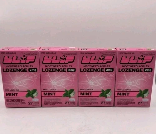 Blip Mint Nicotine Smoking Cessation Lozenge 2mg Lot Of 4 Boxes 27CT Ea Ex 2025