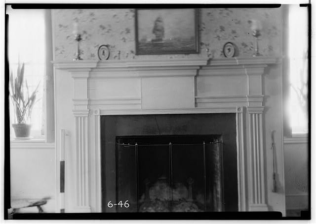 Photo:Mickleton NJ Otto Tonkin House Interior Mantel Detail 1936 HABS