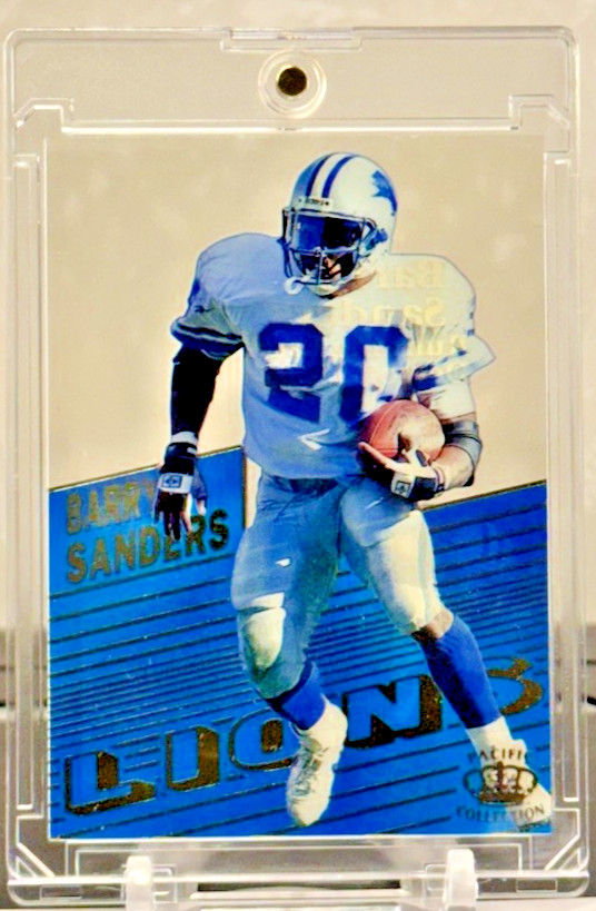 BARRY SANDERS 1995 Pacific Triple Folders CRYSTALLINE #CR-15 HOF 🐐 RARE