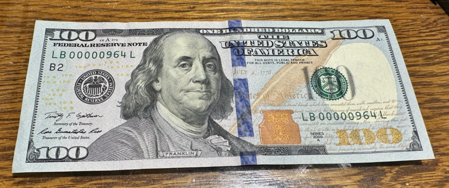 2009-A $100 FRN Choice XF Scarce 3 Digit Serial Number CHRC 2009-A $100 FRN Choice XF Scarce 3 Digit Serial Number CHRC