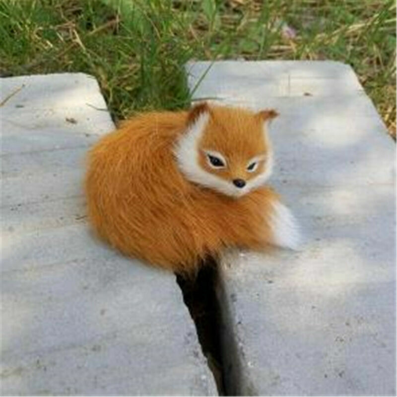 1pc Cute Realistic Small Fox Stuffed Animal Soft Plush Toy Home Decor Gift