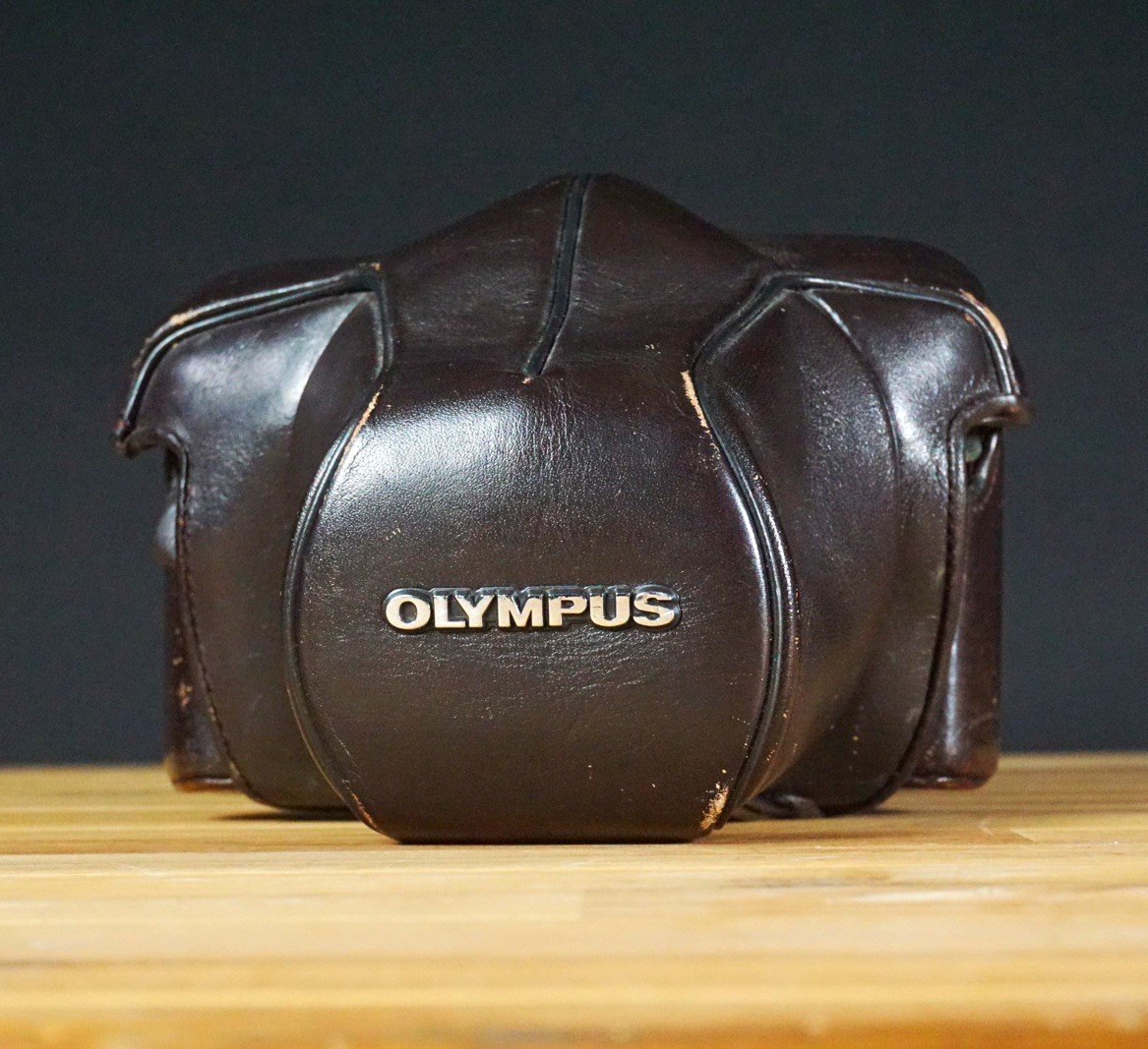 Olympus Brown Leather Ever-Ready Camera Case Good Vintage Condition