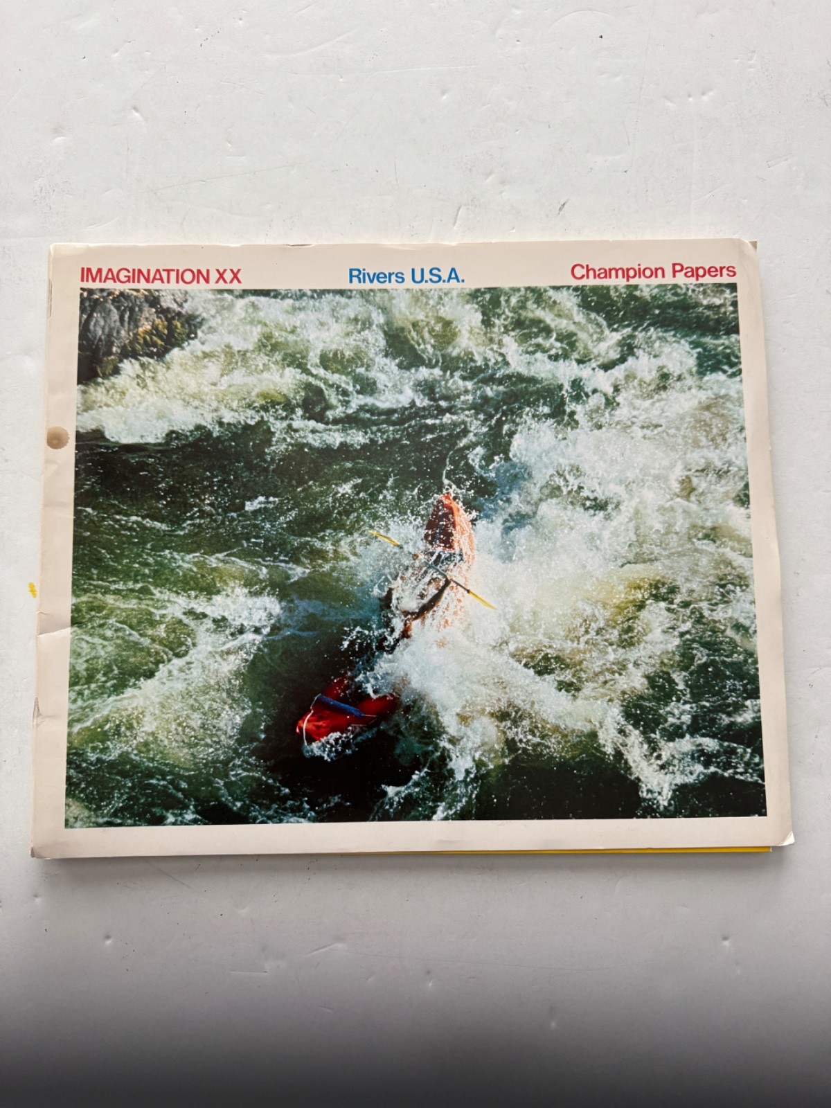 Vintage 1976 Champion Papers Imagination XX Rivers USA Vintage 1976 Champion Papers Imagination XX Rivers USA