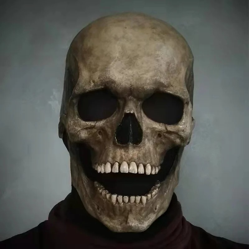 Halloween Skull Mask Full Head Skull Mask with Movable Jaw