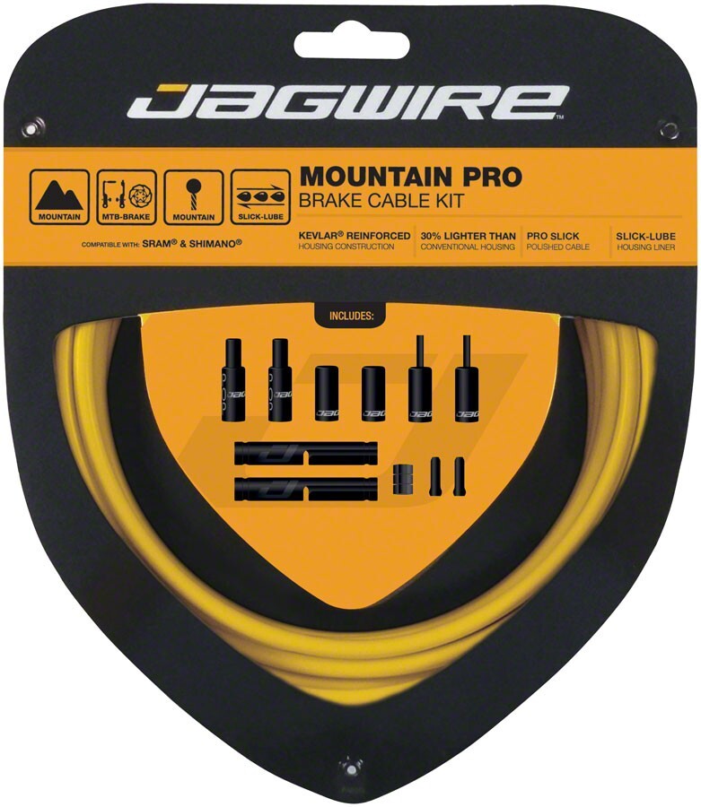 Jagwire Mountain Pro Brake Cable Kit | MTB | Fits SRAM/Shimano | All Colors Jagwire Mountain Pro Brake Cable Kit | MTB | Fits SRAM/Shimano | All Colors