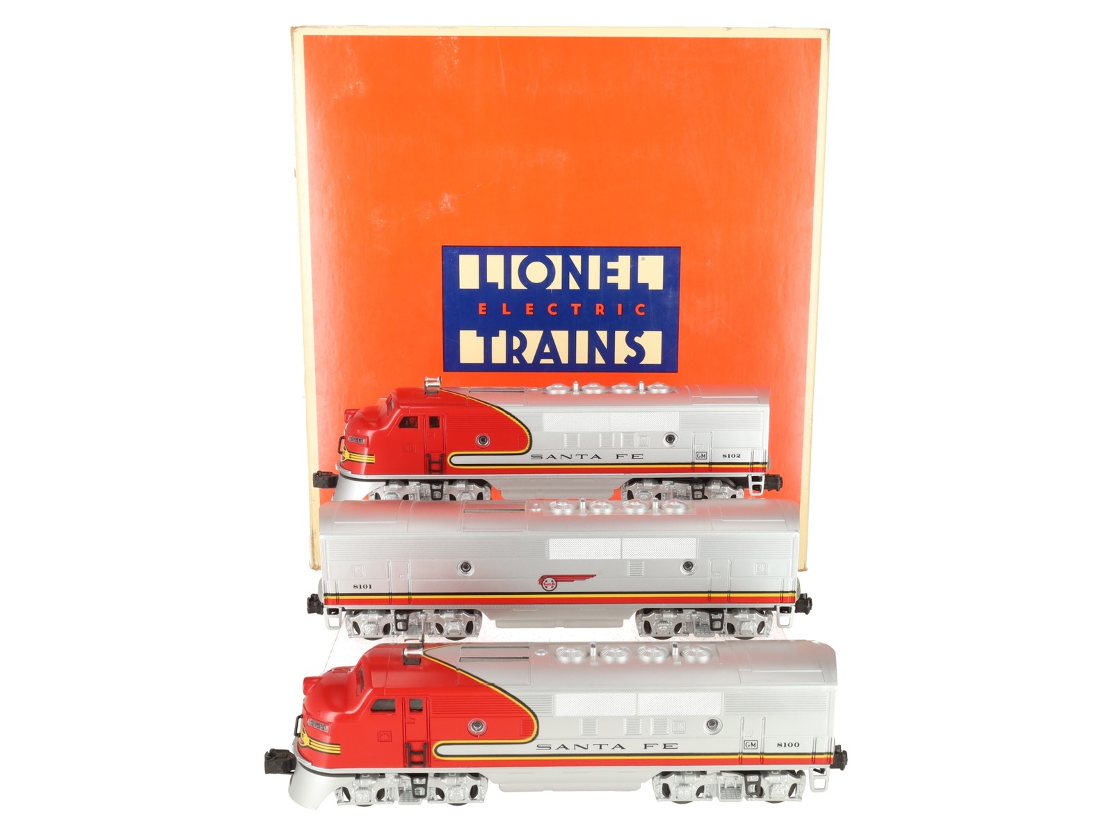 Lionel 6-11711 O Santa Fe F-3 ABA Diesel Locomotive Set #8100/8100/8102 with RS