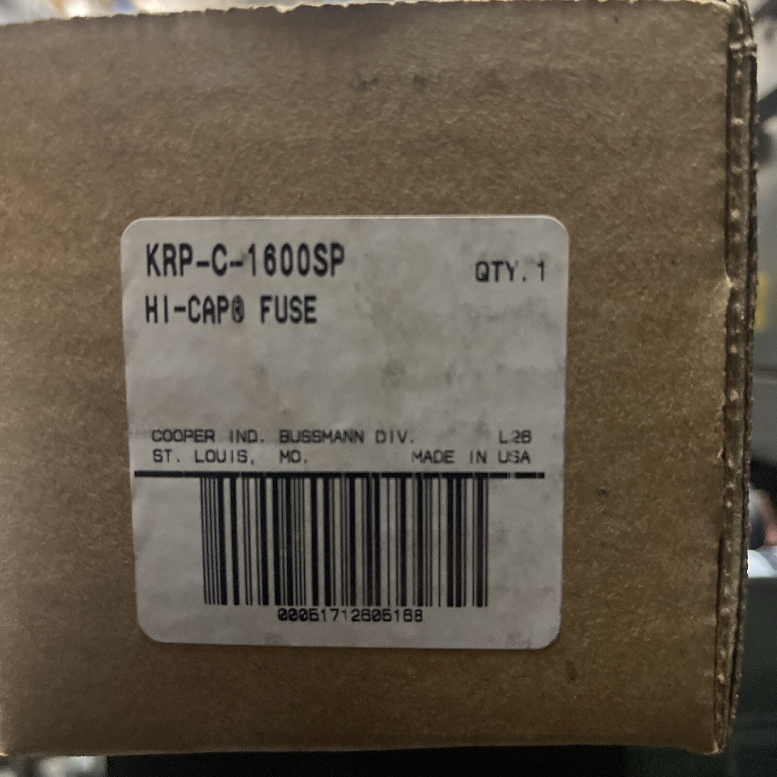 New Bussmann Bussman KRPC KRP C 1600SP 1600 Amp Fuse Class L 600V Low Peak NIB New Bussmann Bussman KRPC KRP C 1600SP 1600 Amp Fuse Class L 600V Low Peak NIB