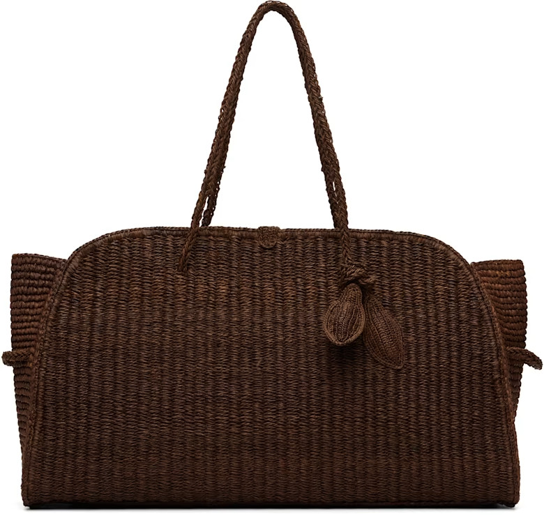 Jacquemus Le Grand Turismo Raffia Bowling Bag Women\'s Brown MSRP $1,990 NWT