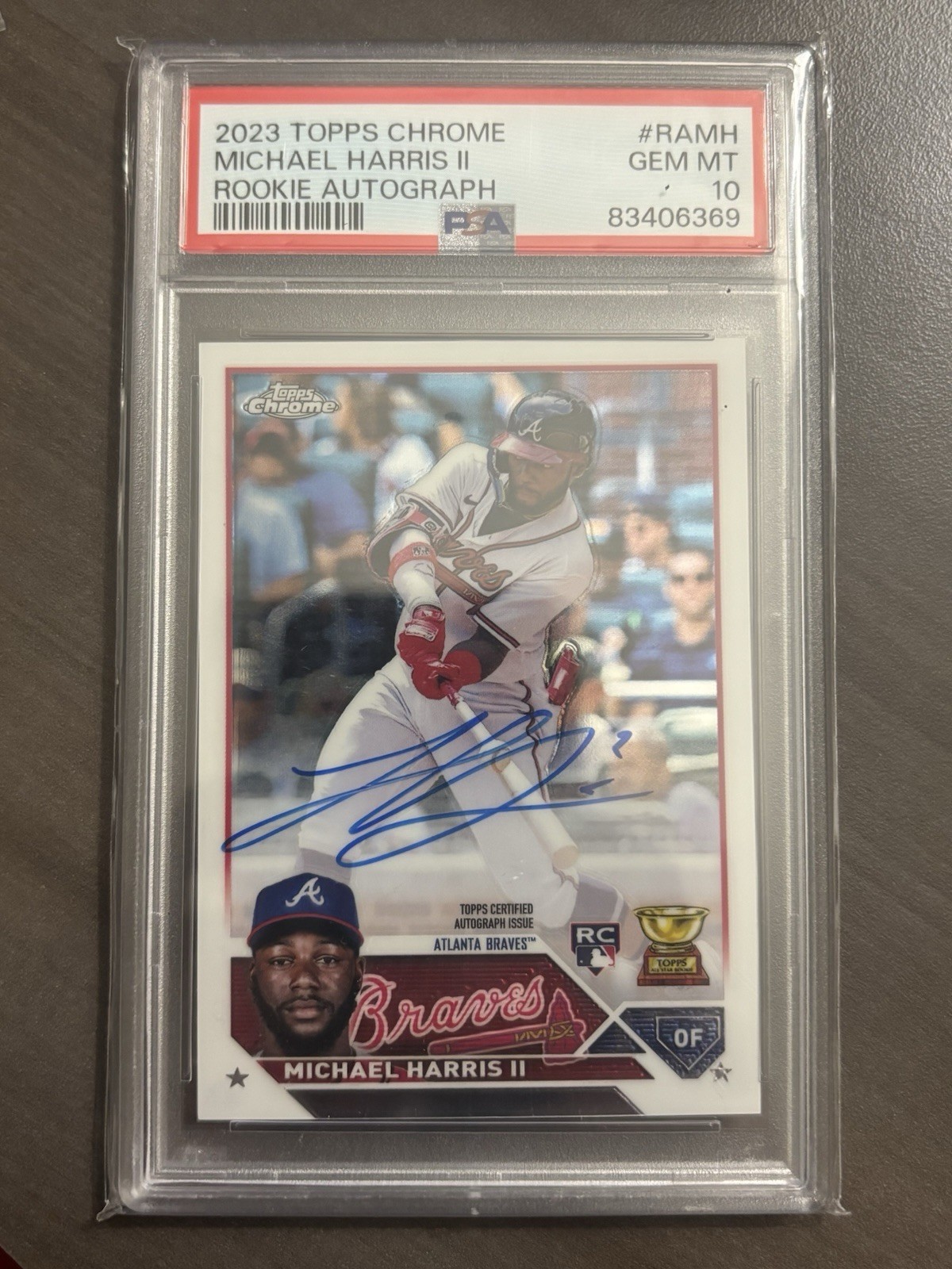 2023 Topps Chrome Michael Harris II Rookie Auto RC PSA 10 #RA-MH Atlanta Braves 2023 Topps Chrome Michael Harris II Rookie Auto RC PSA 10 #RA-MH Atlanta Braves
