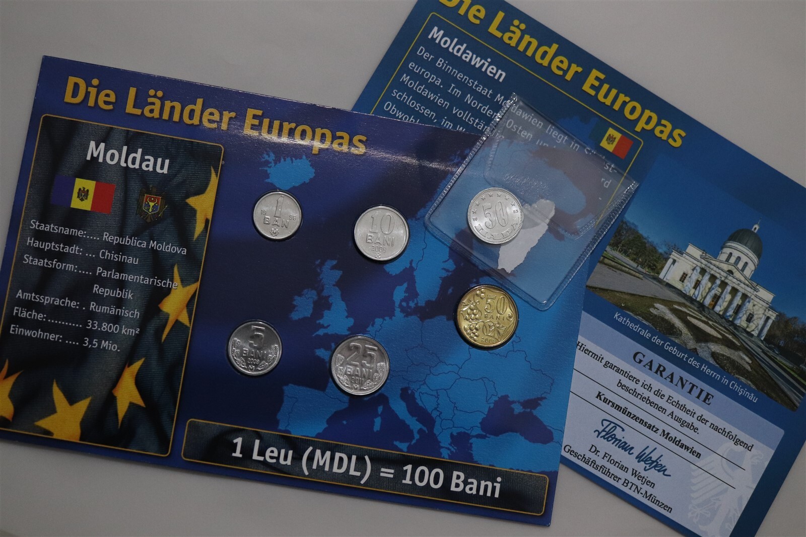 🧭 🇲🇩 MOLDOVA MINT SET WITH COA B79 #885