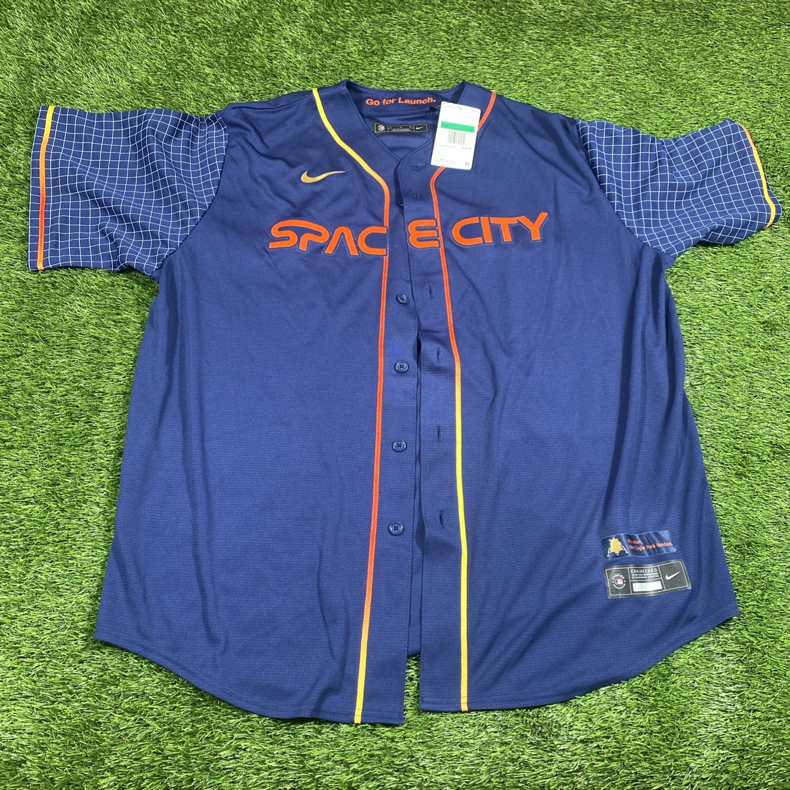 Houston Astros Nike Baseball Jersey Mens XL Blue NWT Space City Houston Astros Nike Baseball Jersey Mens XL Blue NWT Space City
