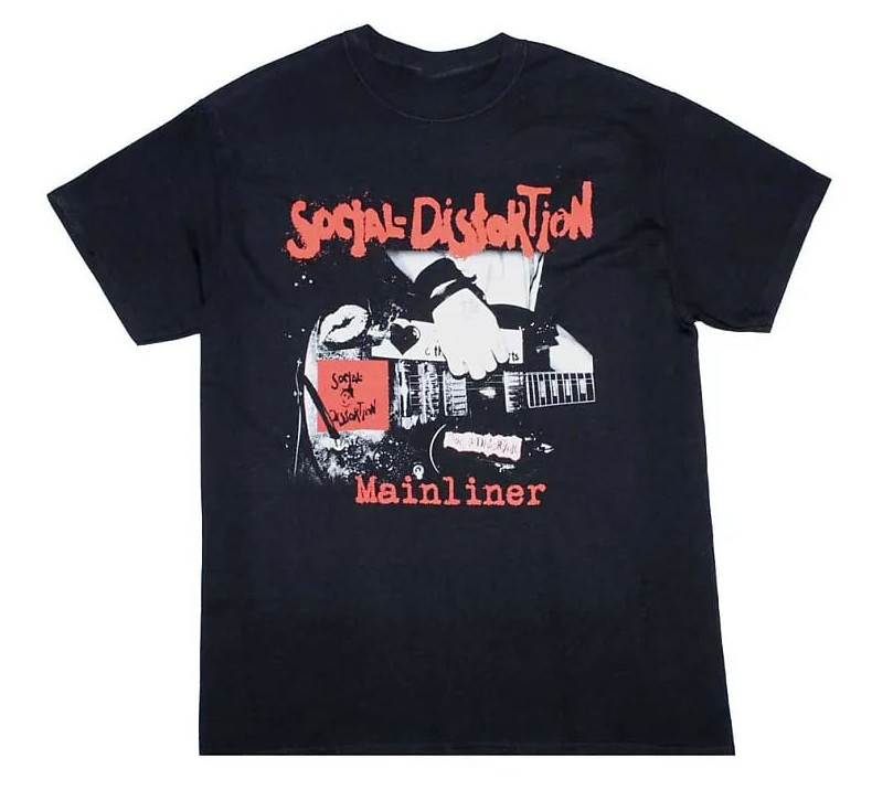 Vtg Social Distortion Mainliner Album Cotton Black Full Size Unisex Shirt Vtg Social Distortion Mainliner Album Cotton Black Full Size Unisex Shirt