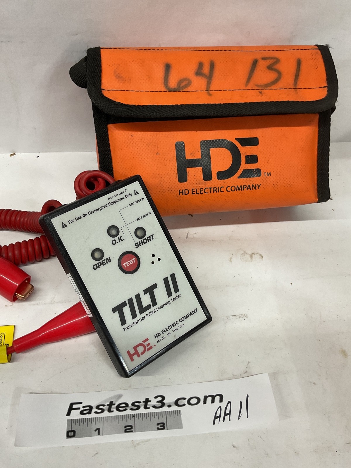 HDE HD ELECTRIC HDE TL-MAN-N TILT-II TRANSFORMER TESTER WITH MANUAL SELF-TEST