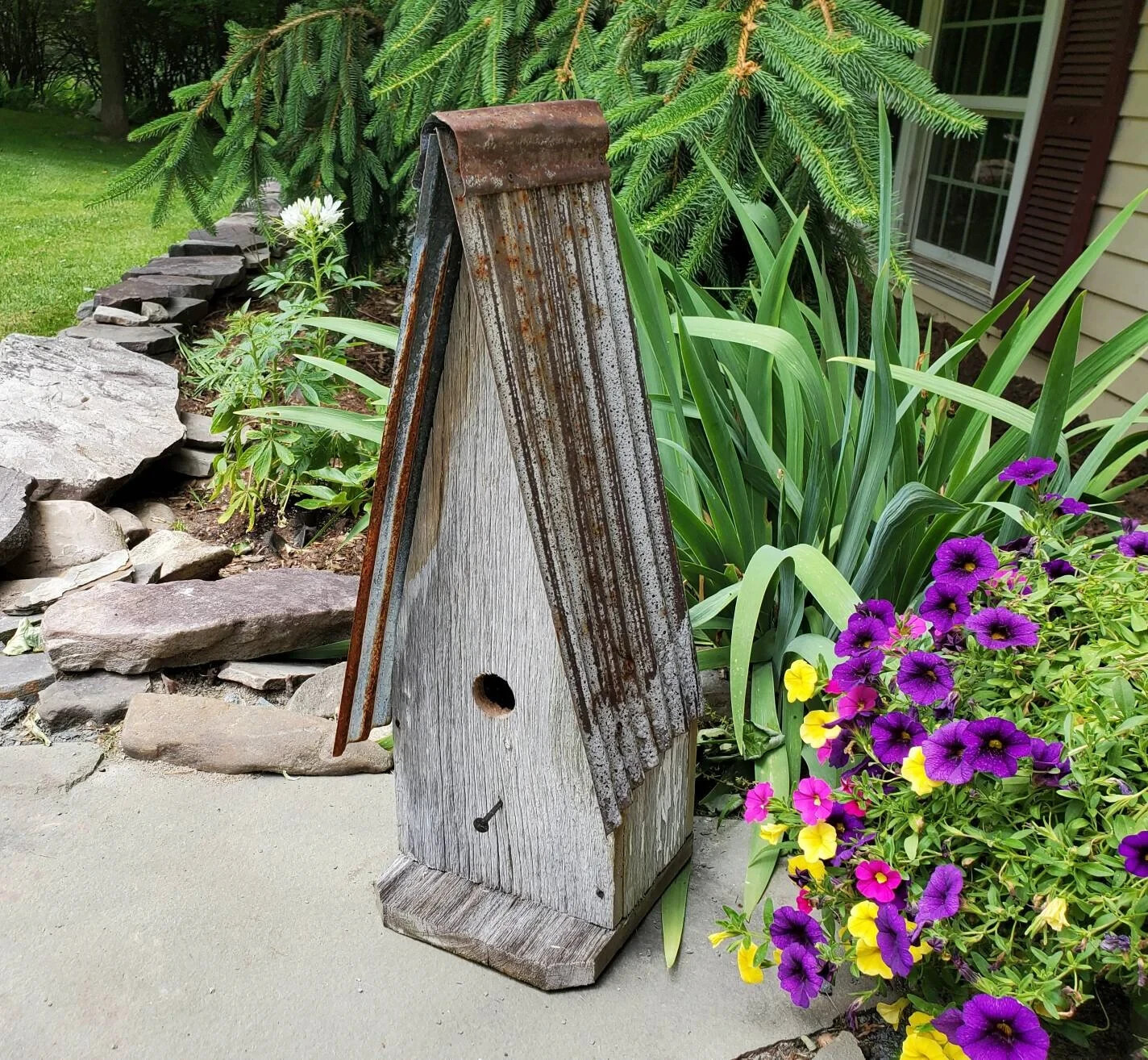 Large or Extra Large Shanty Birdhouse, Amish Handmade from Reclaimed Wood