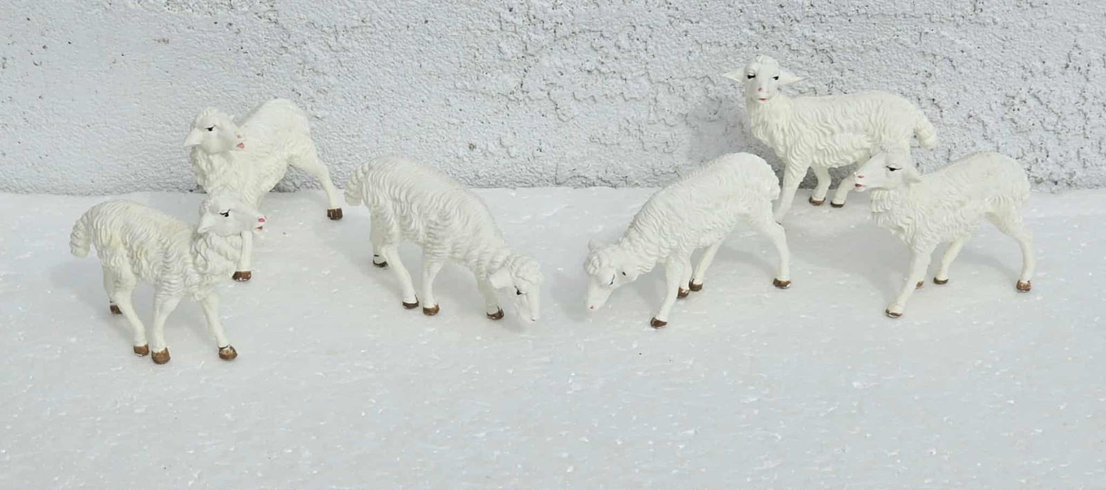 VTG XMAS NATIVITY ITALY Large Lot 6 Sheep Lambs Animals Religious VTG XMAS NATIVITY ITALY Large Lot 6 Sheep Lambs Animals Religious