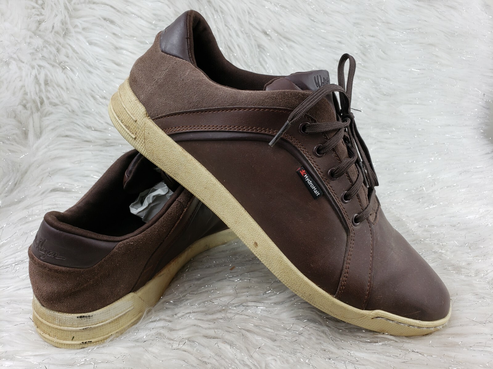 WALTER HOGAN Brown Leather Golf Shoes Size 12 WALTER HOGAN Brown Leather Golf Shoes Size 12