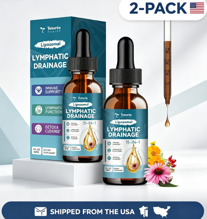 2pc Liposomal Lymphatic-Drainage Drops – 11-in-1 Organic – 2 fl.oz