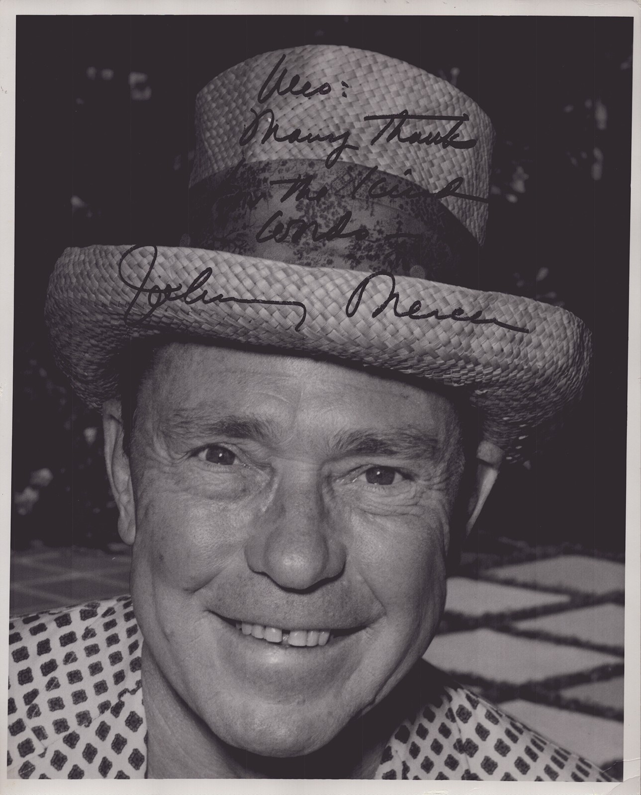 JOHNNY MERCER - AUTOGRAPHED SIGNED PHOTOGRAPH