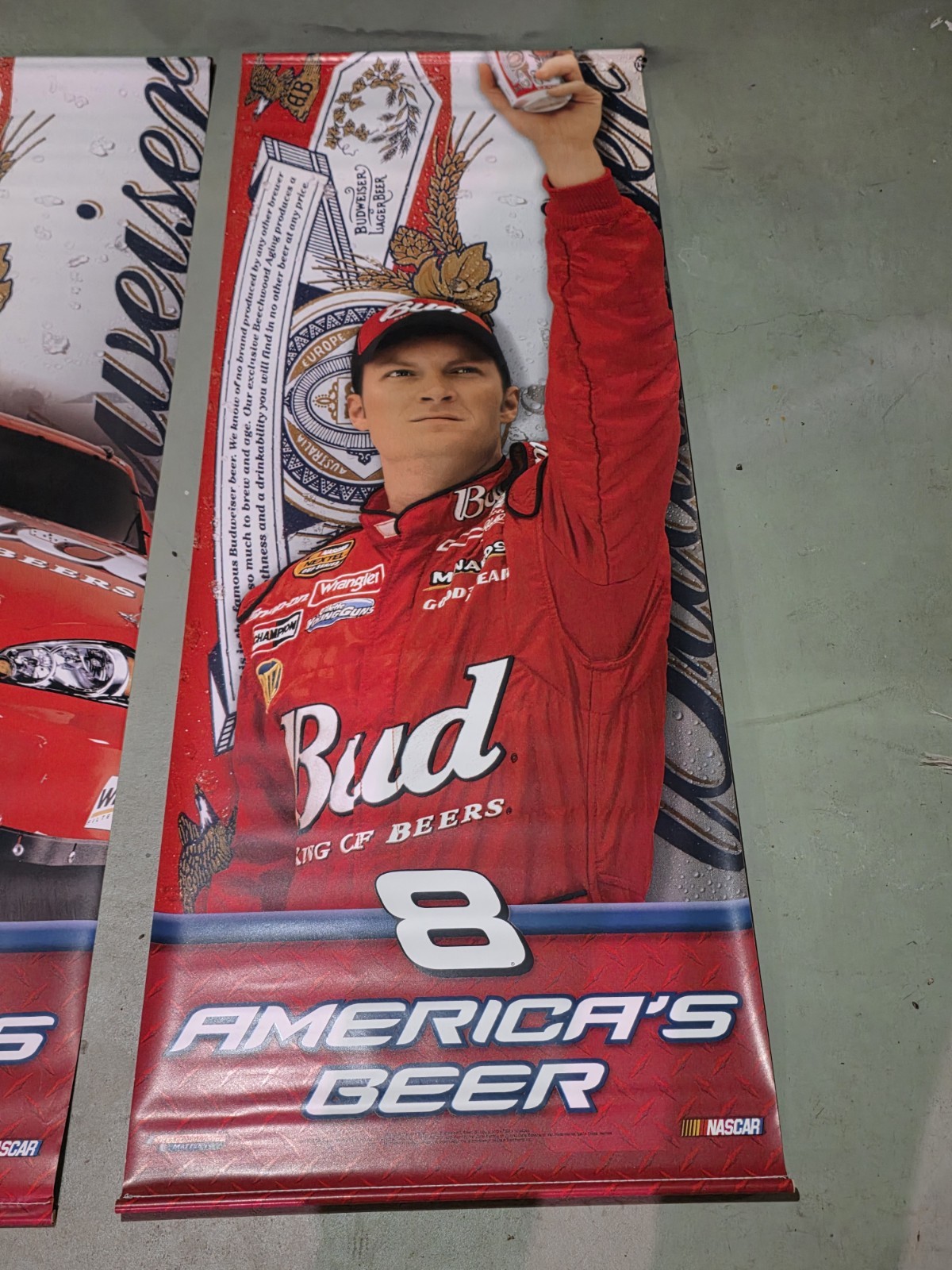 2 Budweiser NASCAR No. 8 Banner \