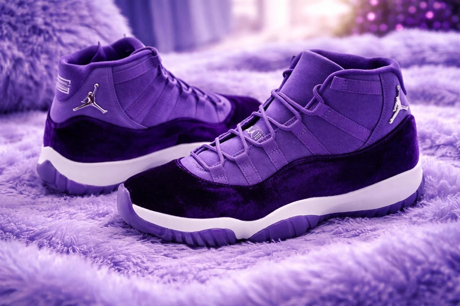 Men's Size US 7-12 Jordan 11 “Purple Rain” For Prince