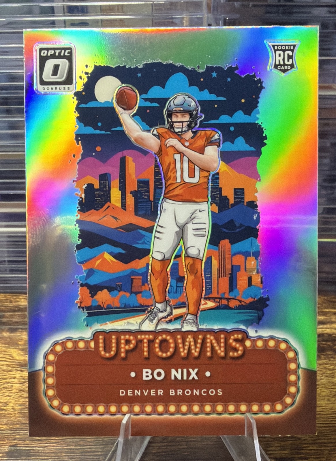 2024 Panini Donruss Optic Uptowns Bo Nix #3 (RC) Denver Broncos Rookie OU Ducks 2024 Panini Donruss Optic Uptowns Bo Nix #3 (RC) Denver Broncos Rookie OU Ducks