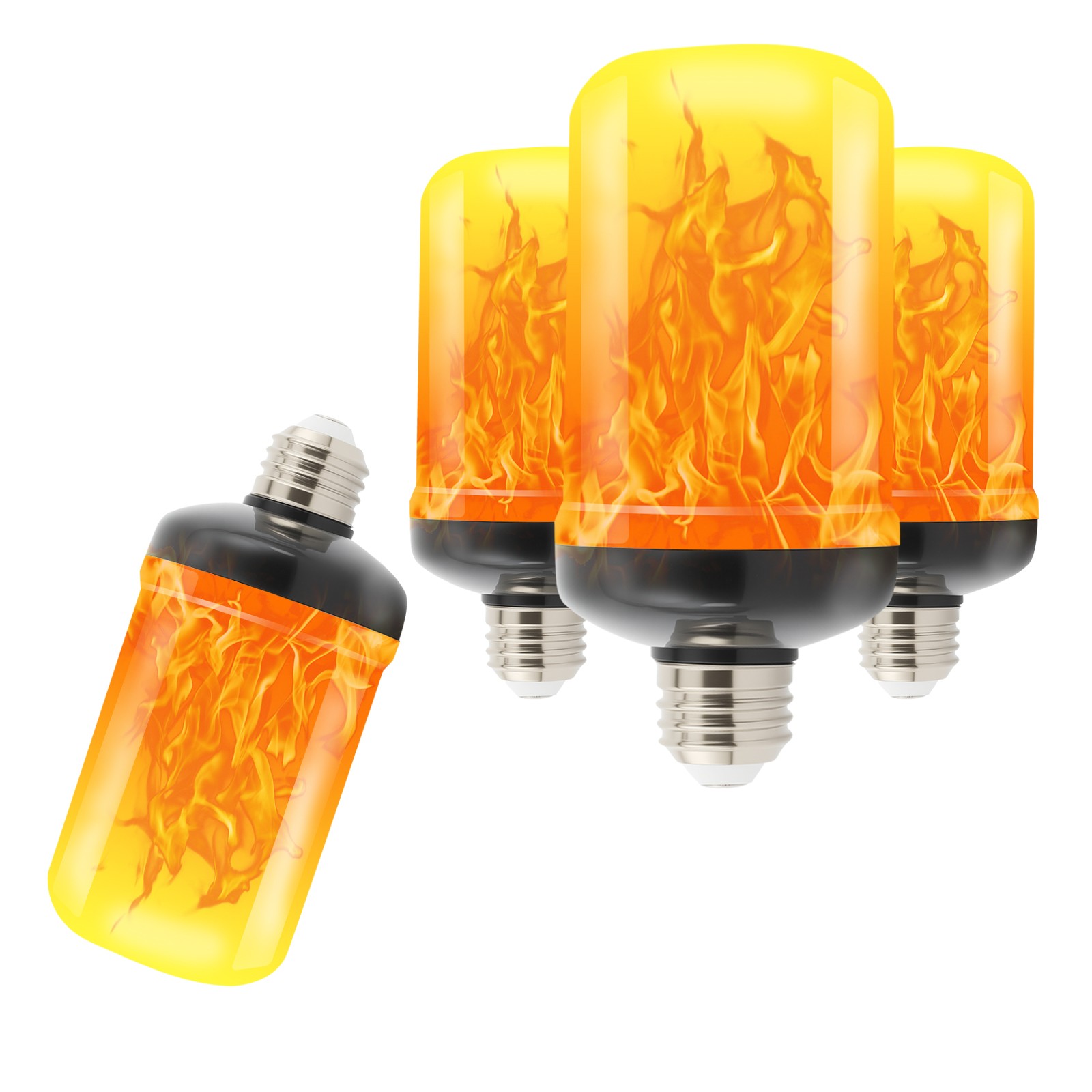 Led Flame Bulb Light, 4 Pack E26 Flickering Light Bulbs Flame Light Bulbs 4 Mode Led Flame Bulb Light, 4 Pack E26 Flickering Light Bulbs Flame Light Bulbs 4 Mode