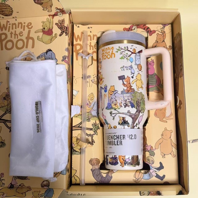 Winnie the Pooh 40oz Insulated Tumbler Mug Stainless Steel Travel Cup