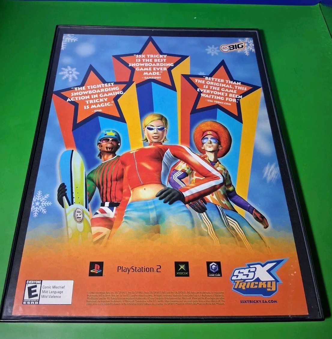 SSX Tricky Video Game Framed Vintage Print Ad 8.5x11 2002 SSX Tricky Video Game Framed Vintage Print Ad 8.5x11 2002