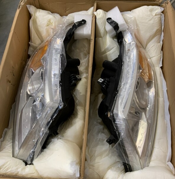 For 2011-2017 Honda Odyssey Halogen Chrome Amber Corner Headlights Pair 11-17