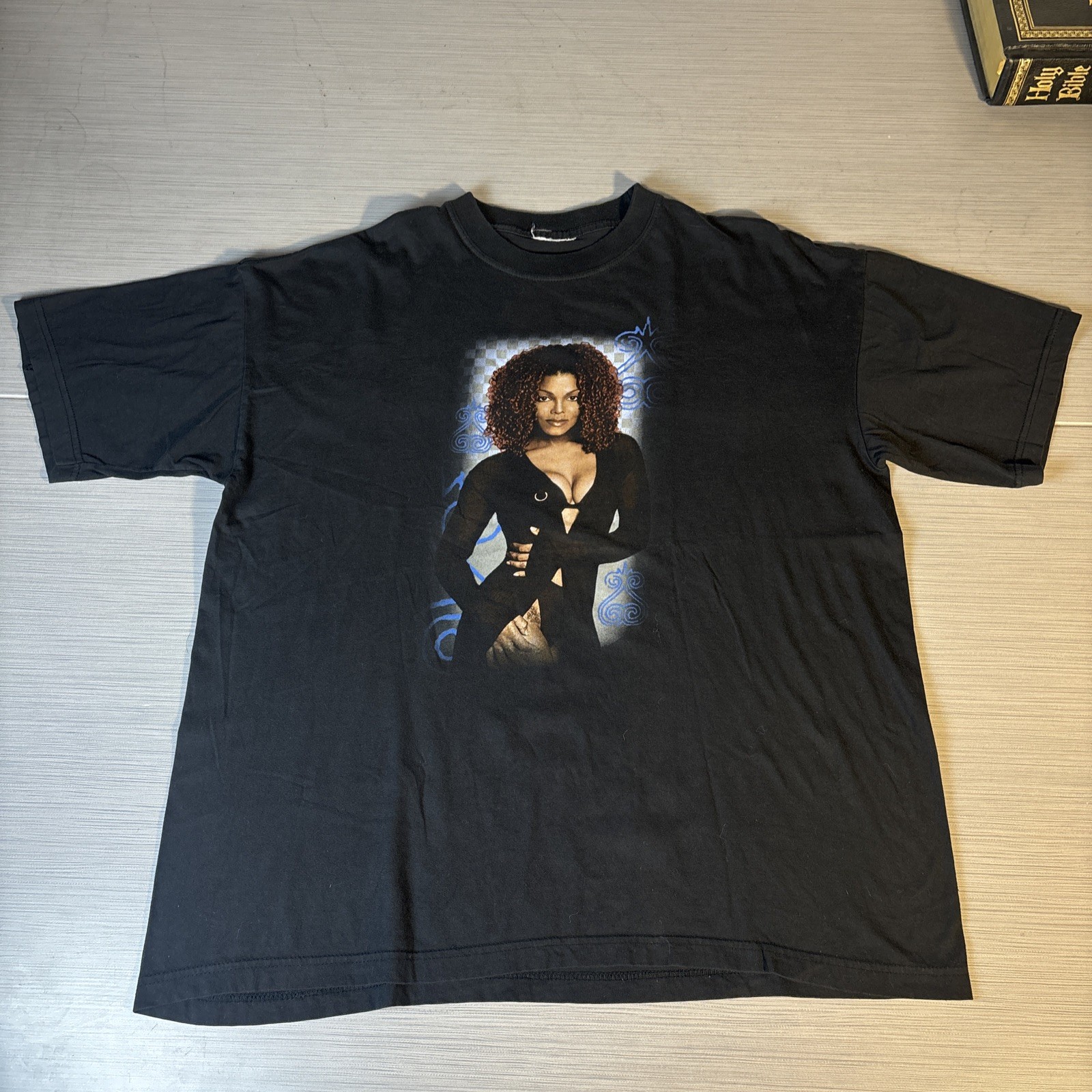 Vintage Janet Jackson The Velvet Rope 1998 T Shirt Men Size L Gray 