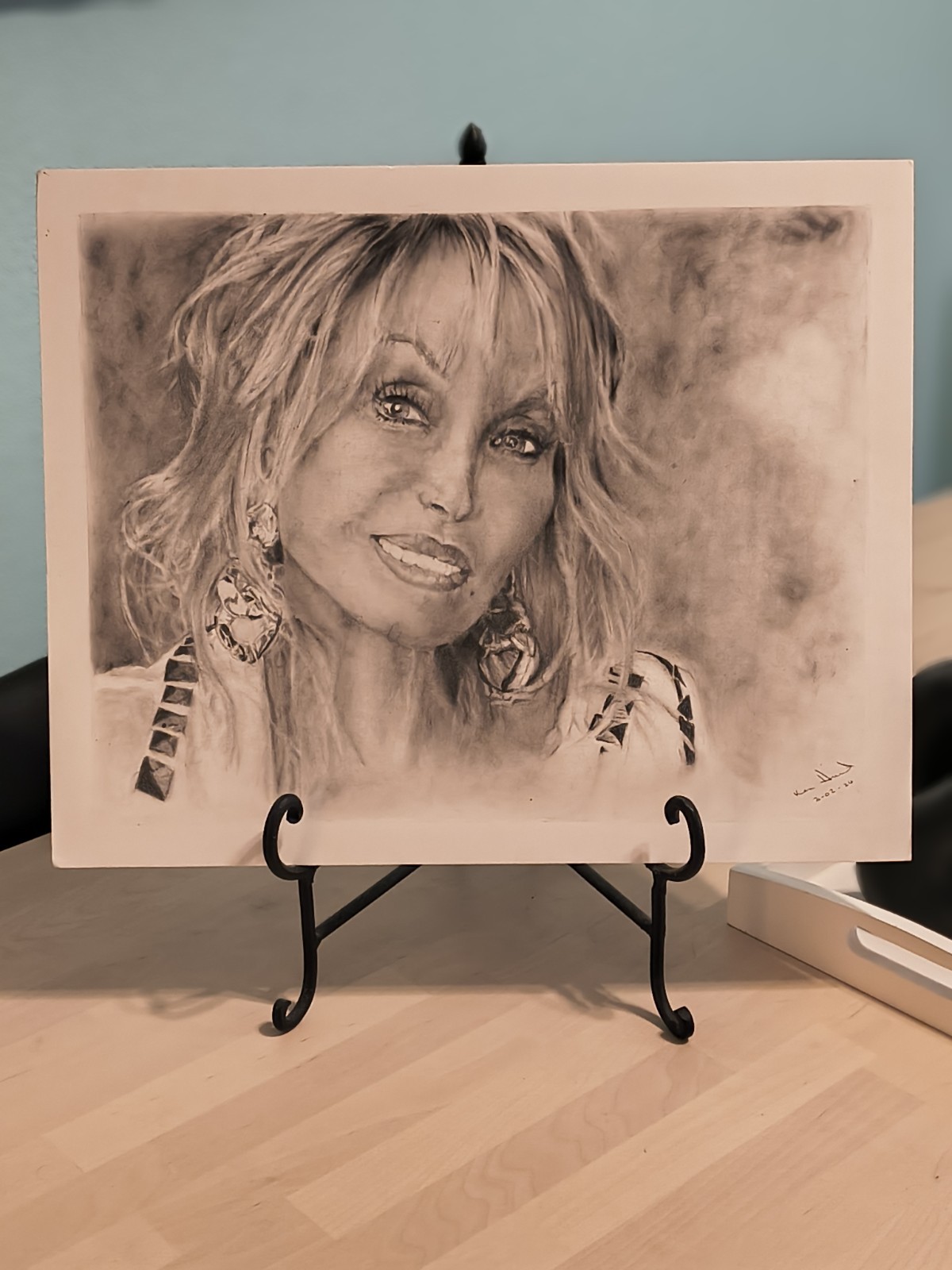 16x20 Hand Sketched Dolly P.arton