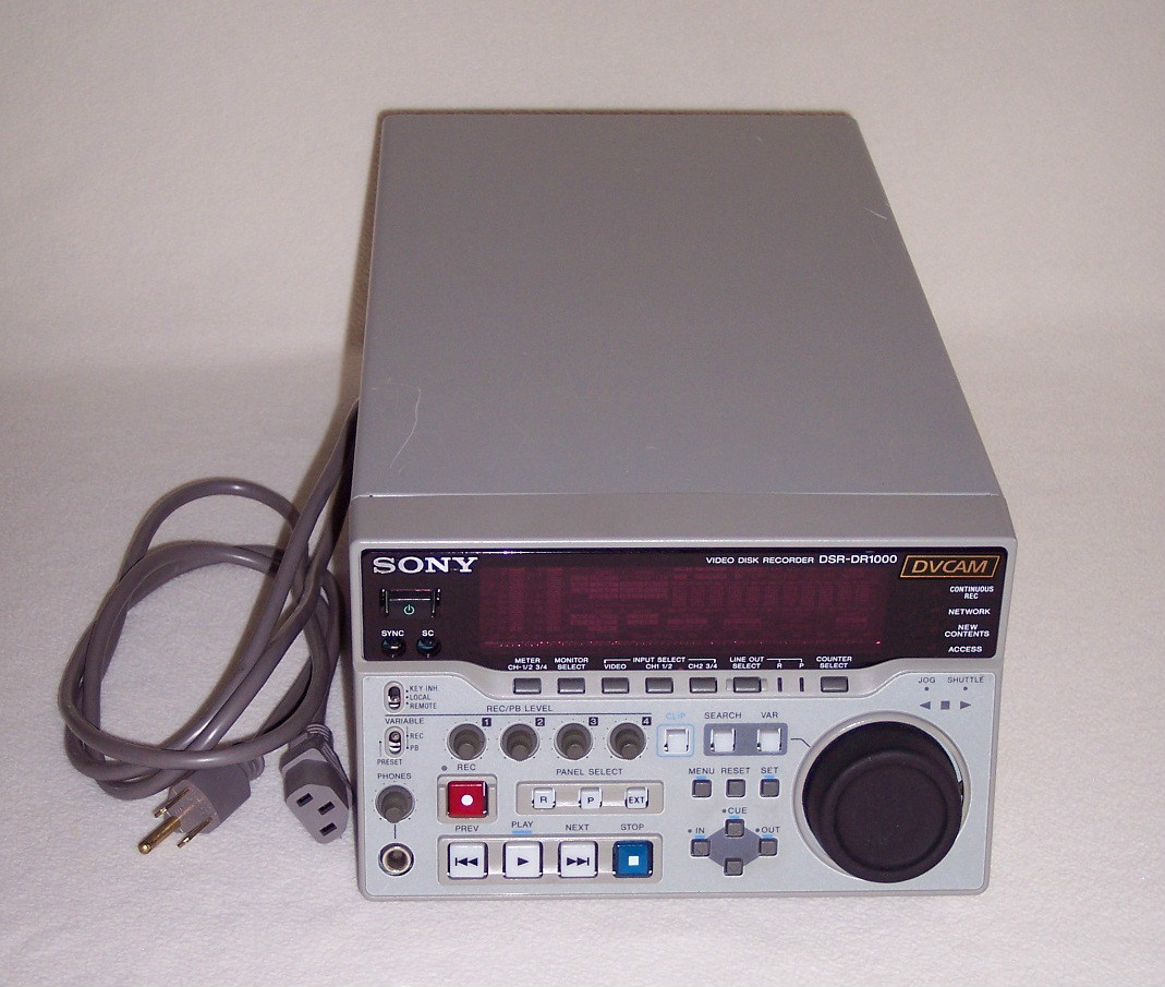 Sony DVCAM Video Disc Recorder DSR-DR1000 Sony DVCAM Video Disc Recorder DSR-DR1000