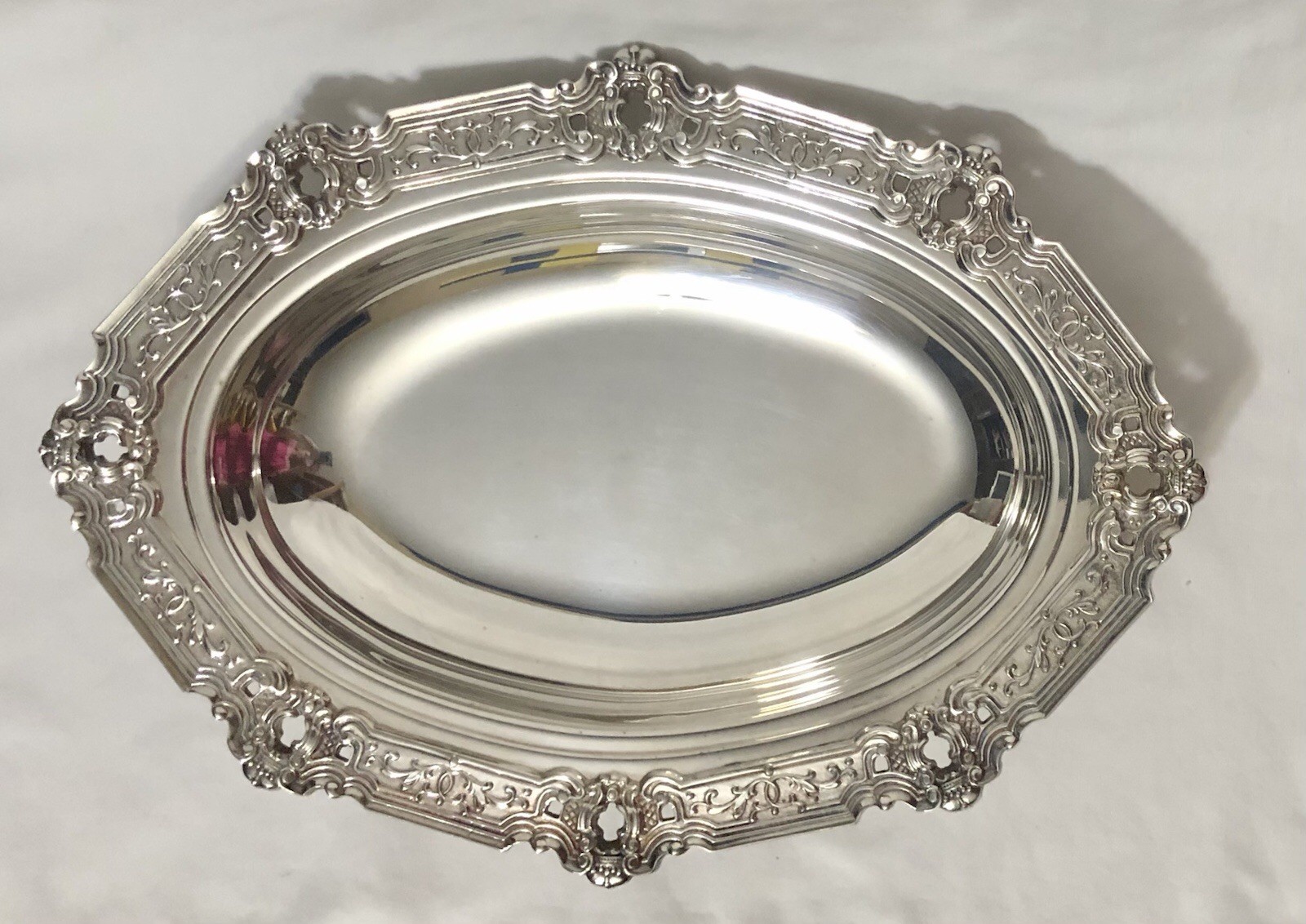 Vintage Gorham Silver Oval Bowl Serving / Bread Tray Platter Dish Vintage Gorham Silver Oval Bowl Serving / Bread Tray Platter Dish