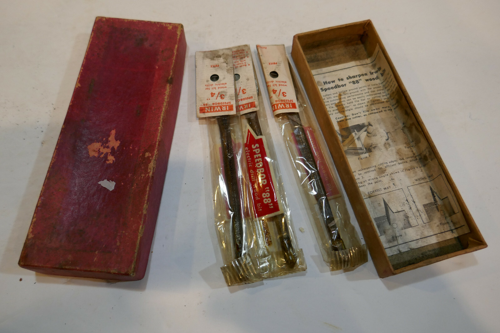 Vintage IRWIN SPEEDBOR NO.88 Wood Bits 3/4