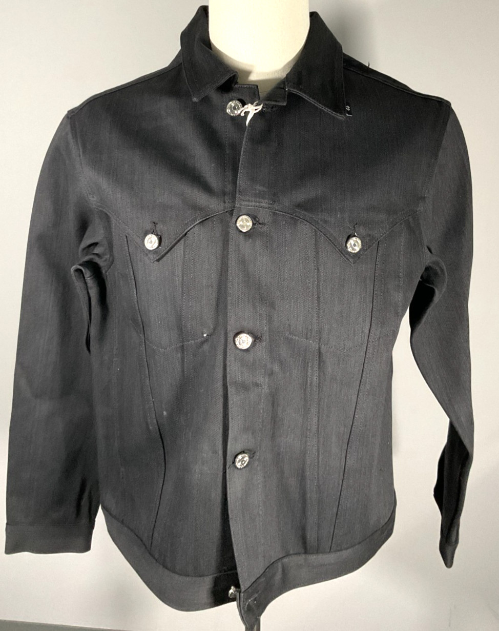 Midnight Studios Hollywood Men\'s Size M Black Denim Jacket NWT Midnight Studios Hollywood Men\'s Size M Black Denim Jacket NWT