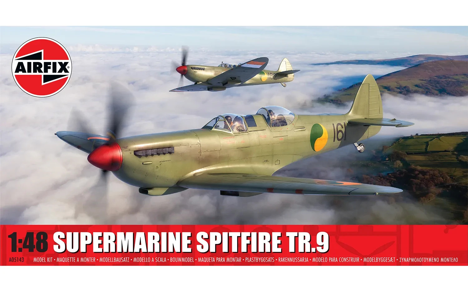 Airfix Supermarine Spitfire TR.9 1:48 Scale Plastic Model Airplane Kit A05143