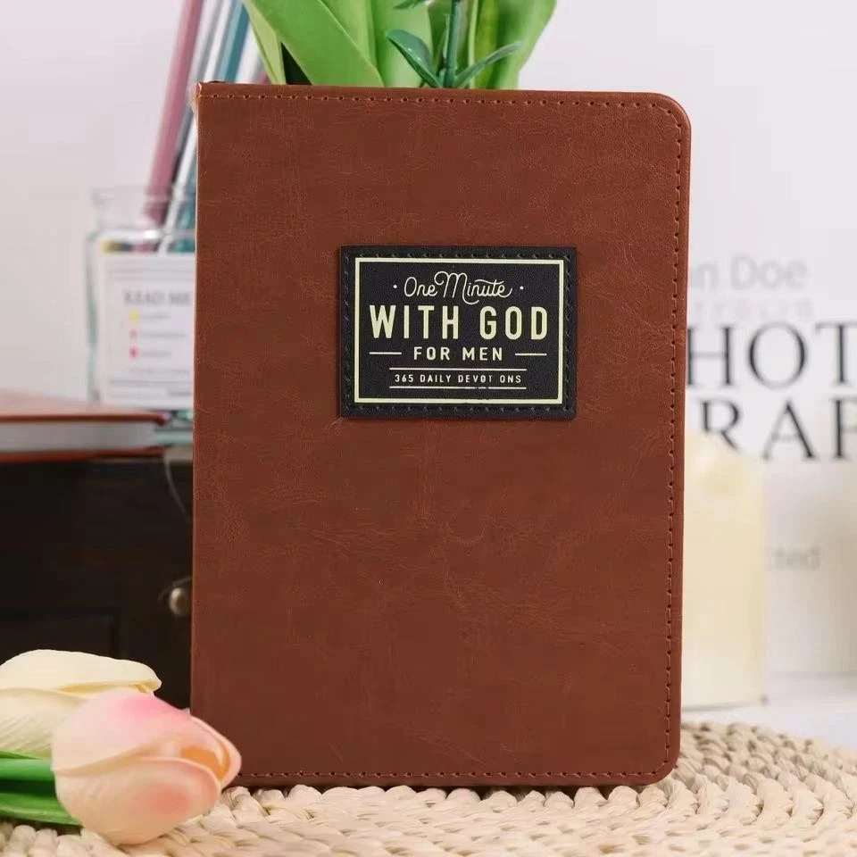 One Minute with God for Men 365 Devotions, Brown Faux Leather Flexcover One Minute with God for Men 365 Devotions, Brown Faux Leather Flexcover