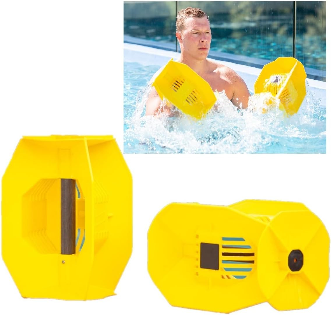 Hydro Tone Hydro-Bell Pool Exercise Dumbbells Pair, Aquatic Water Weights for Fu