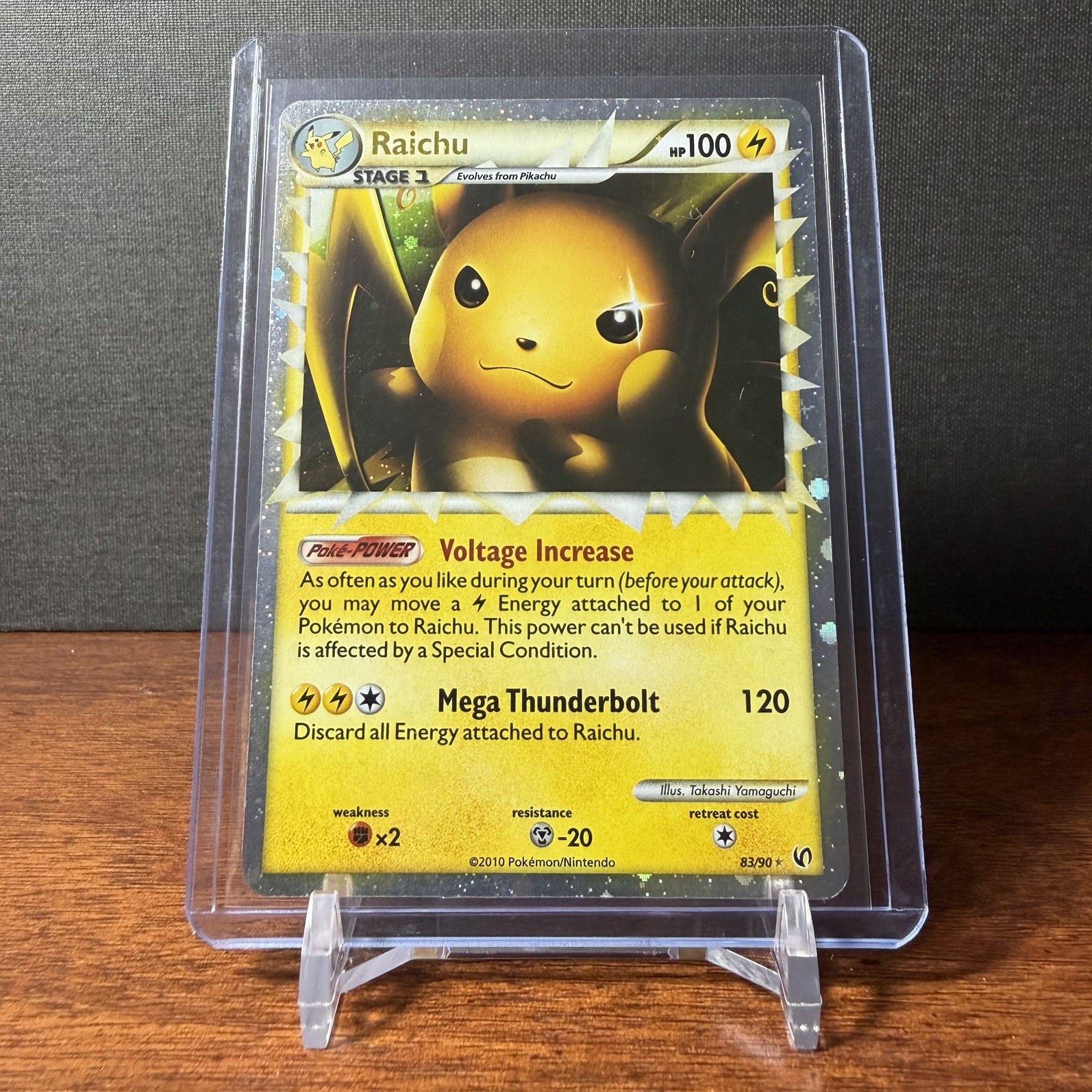 Pokemon TCG Raichu (Prime) 83/90 HGSS Undaunted Holo