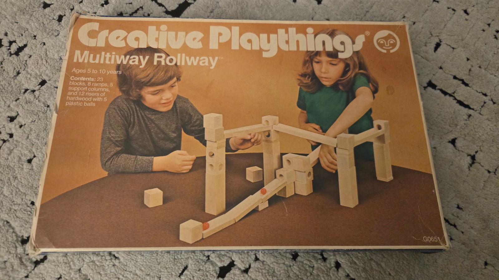 Vintage Creative Playthings Multiway Rollway G0651 Wooden Marble Run w/Box