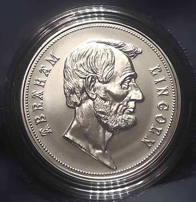 U.S. Mint Abraham Lincoln Presidential Silver Medal .999 Fine Silver OGP COA