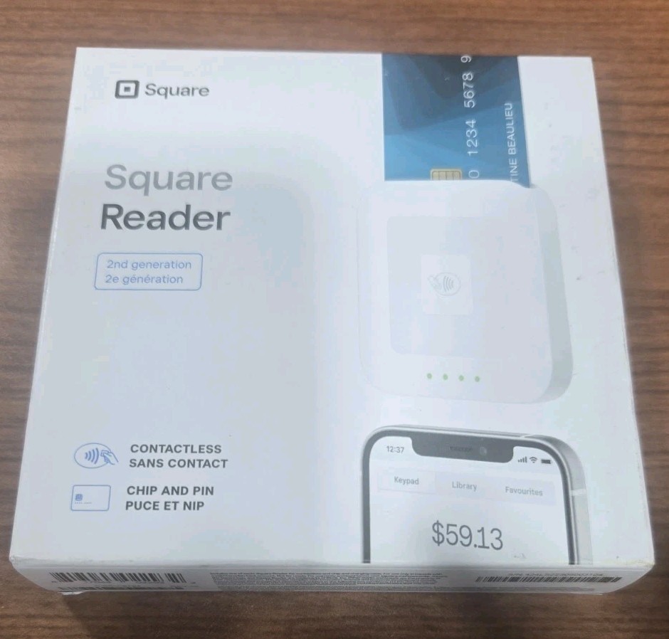 New Square Card Reader for Contactless and Chip 2nd Generation White